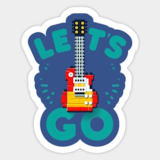 Let’s Go (Lego) Guitar Sticker